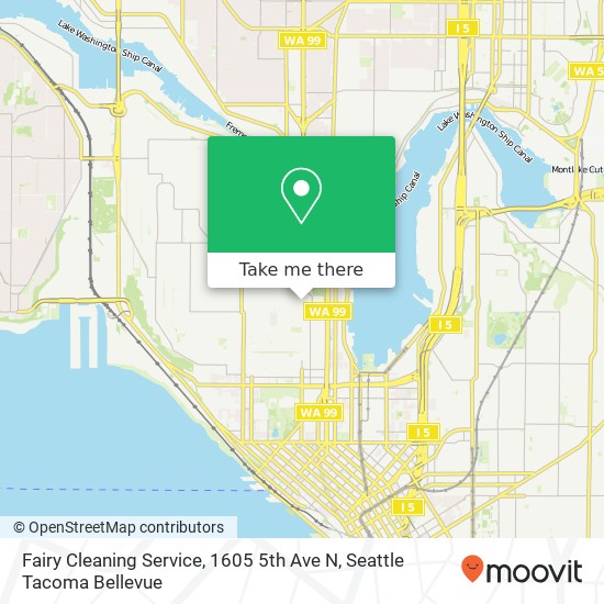 Mapa de Fairy Cleaning Service, 1605 5th Ave N