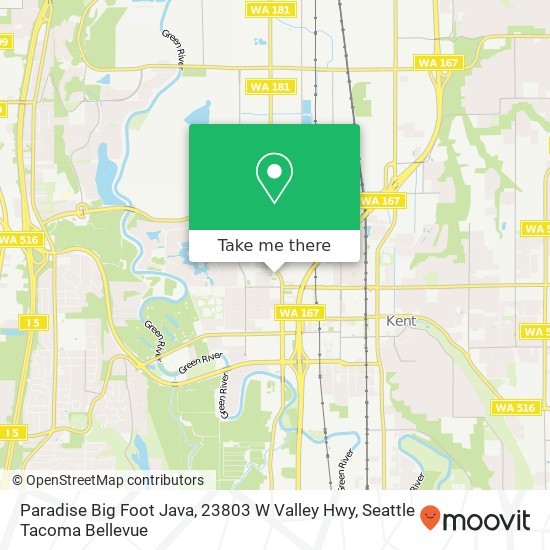 Mapa de Paradise Big Foot Java, 23803 W Valley Hwy