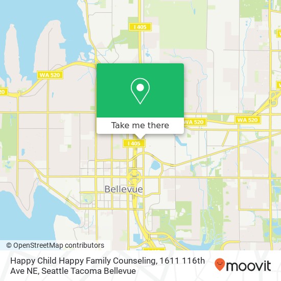 Mapa de Happy Child Happy Family Counseling, 1611 116th Ave NE