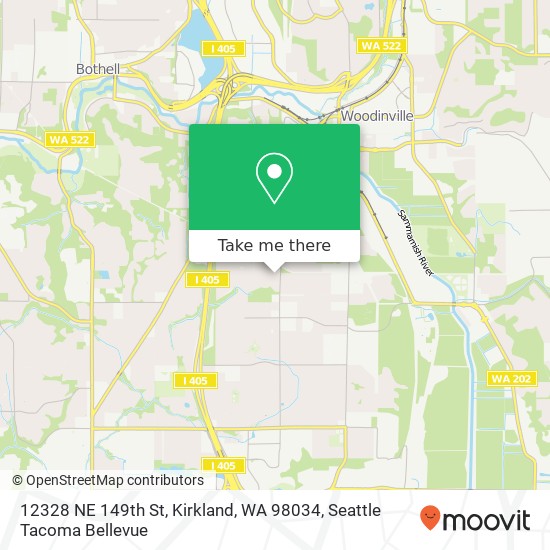 Mapa de 12328 NE 149th St, Kirkland, WA 98034