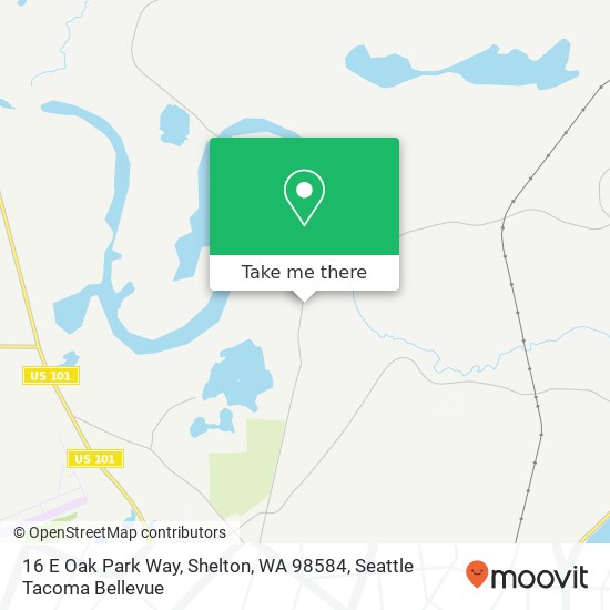Mapa de 16 E Oak Park Way, Shelton, WA 98584