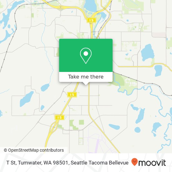 T St, Tumwater, WA 98501 map