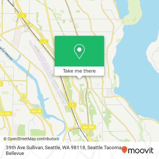 Mapa de 39th Ave Sullivan, Seattle, WA 98118