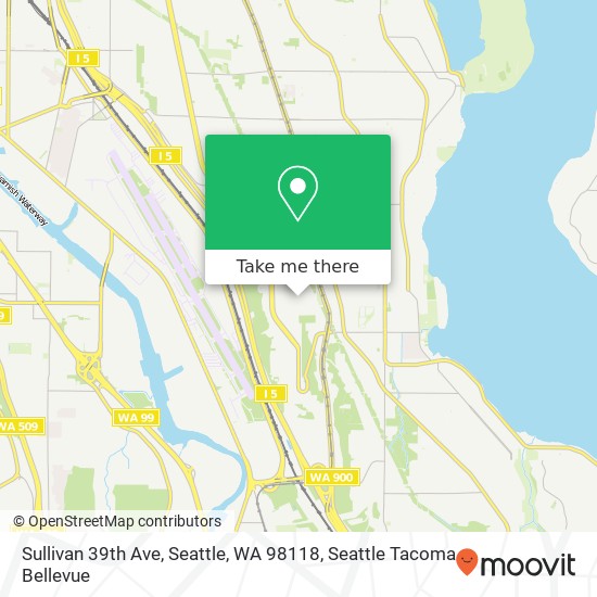 Mapa de Sullivan 39th Ave, Seattle, WA 98118