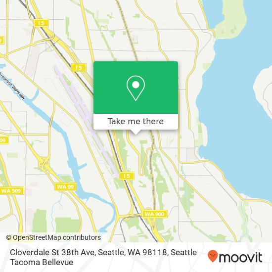 Mapa de Cloverdale St 38th Ave, Seattle, WA 98118