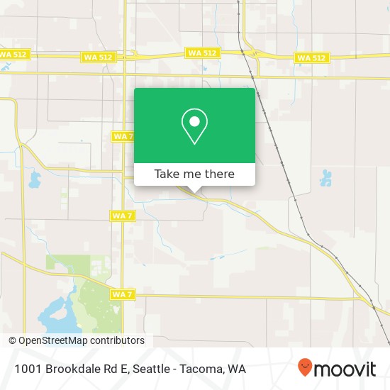 Mapa de 1001 Brookdale Rd E, Tacoma, WA 98445