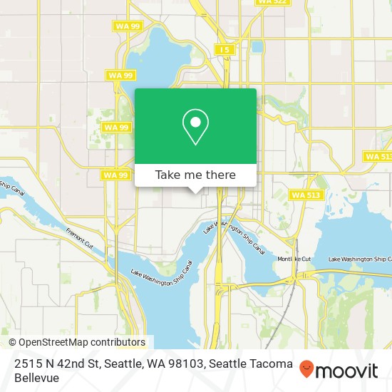 Mapa de 2515 N 42nd St, Seattle, WA 98103