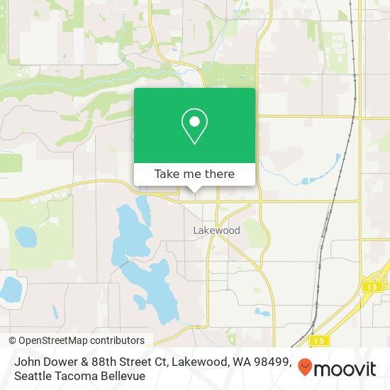 Mapa de John Dower & 88th Street Ct, Lakewood, WA 98499