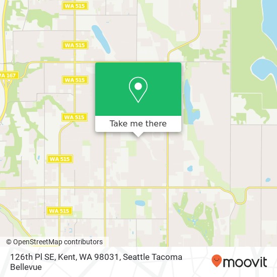 Mapa de 126th Pl SE, Kent, WA 98031