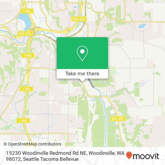 Mapa de 15230 Woodinville Redmond Rd NE, Woodinville, WA 98072