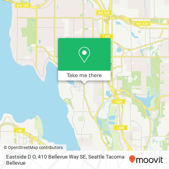 Eastside D O, 410 Bellevue Way SE map