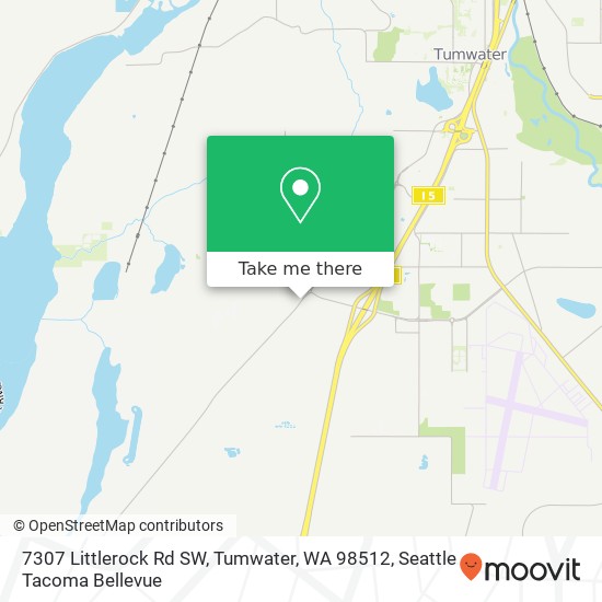Mapa de 7307 Littlerock Rd SW, Tumwater, WA 98512