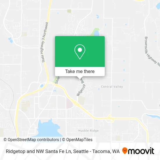 Ridgetop and NW Santa Fe Ln map