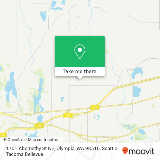 Mapa de 1701 Abernethy St NE, Olympia, WA 98516