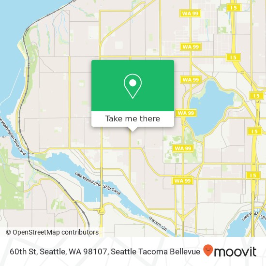 Mapa de 60th St, Seattle, WA 98107