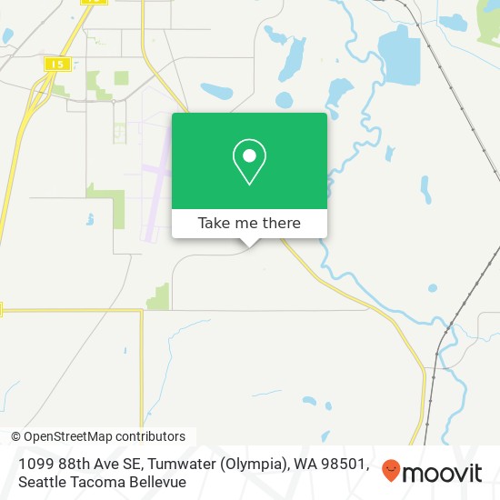 Mapa de 1099 88th Ave SE, Tumwater (Olympia), WA 98501