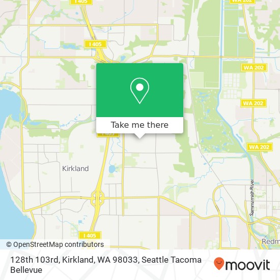 Mapa de 128th 103rd, Kirkland, WA 98033