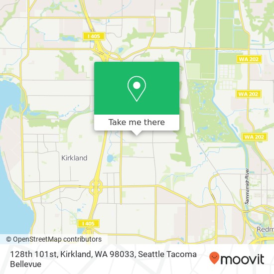 Mapa de 128th 101st, Kirkland, WA 98033