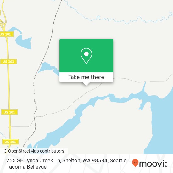 Mapa de 255 SE Lynch Creek Ln, Shelton, WA 98584