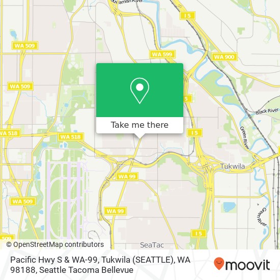 Pacific Hwy S & WA-99, Tukwila (SEATTLE), WA 98188 map