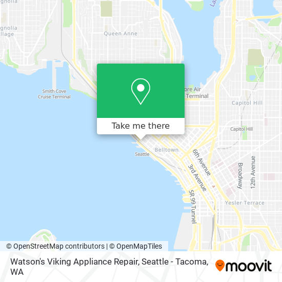 Watson's Viking Appliance Repair map