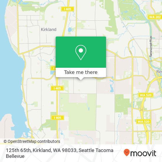 125th 65th, Kirkland, WA 98033 map