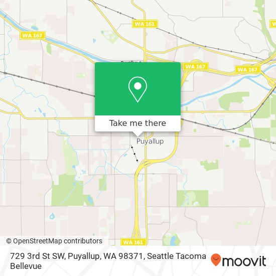 Mapa de 729 3rd St SW, Puyallup, WA 98371