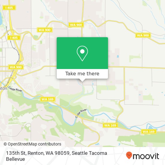 Mapa de 135th St, Renton, WA 98059