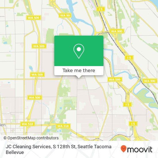 JC Cleaning Services, S 128th St map