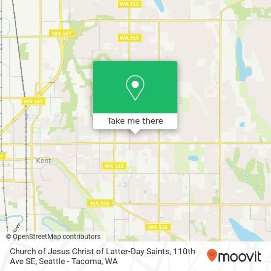 Church of Jesus Christ of Latter-Day Saints, 110th Ave SE map