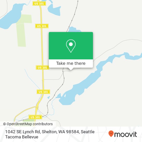 Mapa de 1042 SE Lynch Rd, Shelton, WA 98584