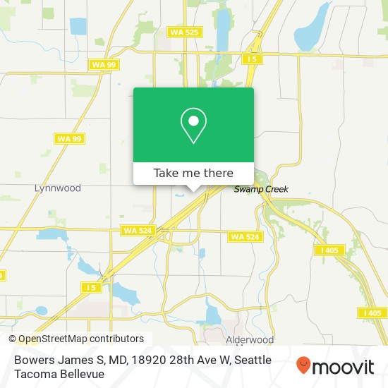 Mapa de Bowers James S, MD, 18920 28th Ave W