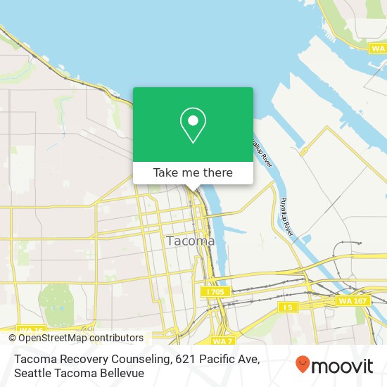 Mapa de Tacoma Recovery Counseling, 621 Pacific Ave