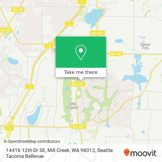 Mapa de 14416 12th Dr SE, Mill Creek, WA 98012