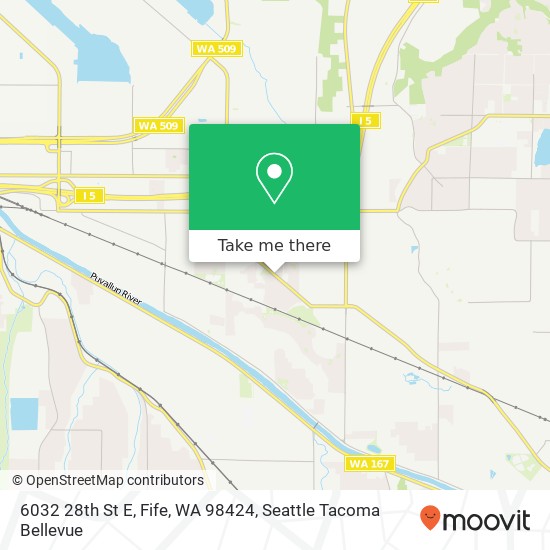 Mapa de 6032 28th St E, Fife, WA 98424