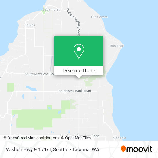 Vashon Hwy & 171st map