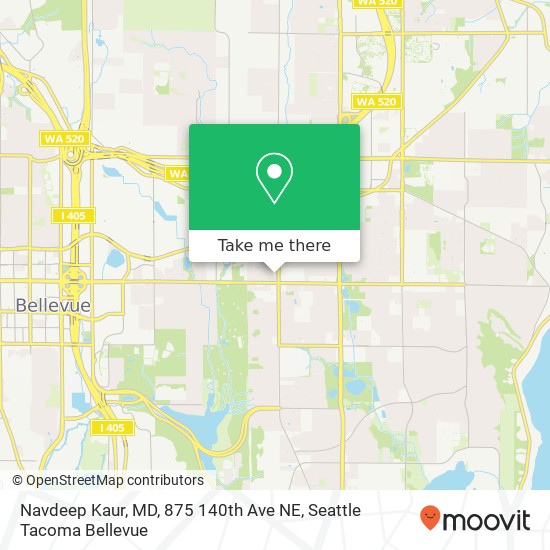 Mapa de Navdeep Kaur, MD, 875 140th Ave NE