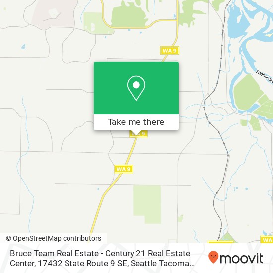 Mapa de Bruce Team Real Estate - Century 21 Real Estate Center, 17432 State Route 9 SE