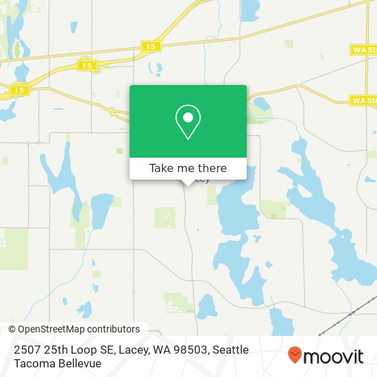 Mapa de 2507 25th Loop SE, Lacey, WA 98503