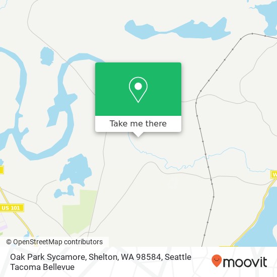 Mapa de Oak Park Sycamore, Shelton, WA 98584