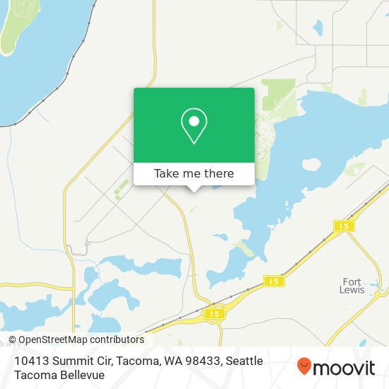 Mapa de 10413 Summit Cir, Tacoma, WA 98433