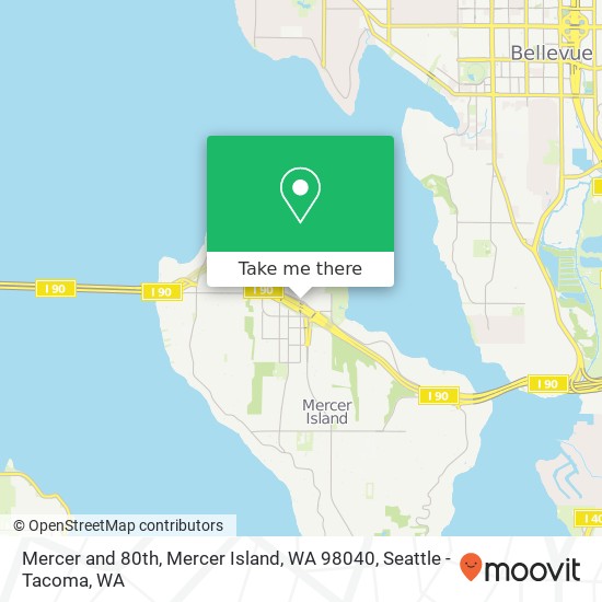 Mercer and 80th, Mercer Island, WA 98040 map