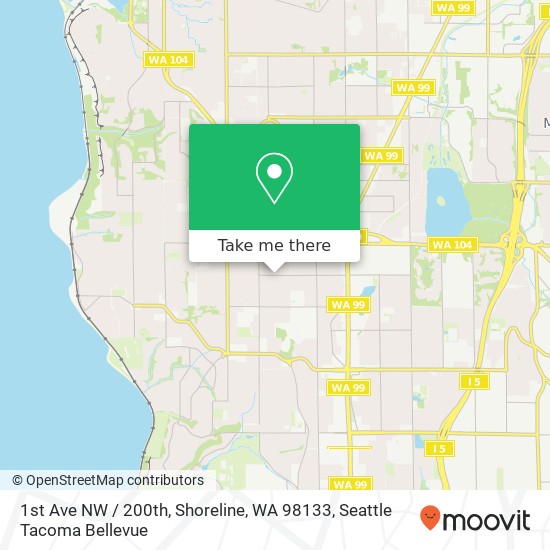1st Ave NW / 200th, Shoreline, WA 98133 map