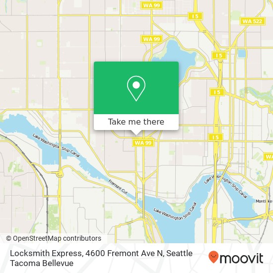 Mapa de Locksmith Express, 4600 Fremont Ave N