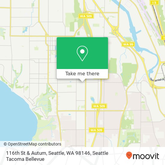 116th St & Autum, Seattle, WA 98146 map