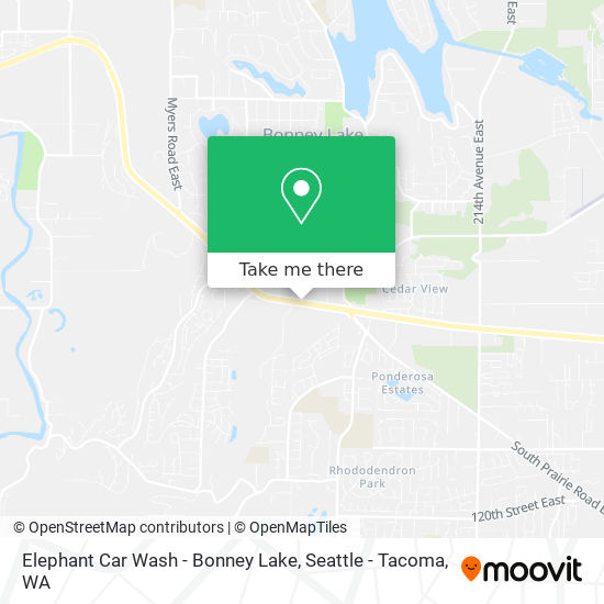 Elephant Car Wash - Bonney Lake map