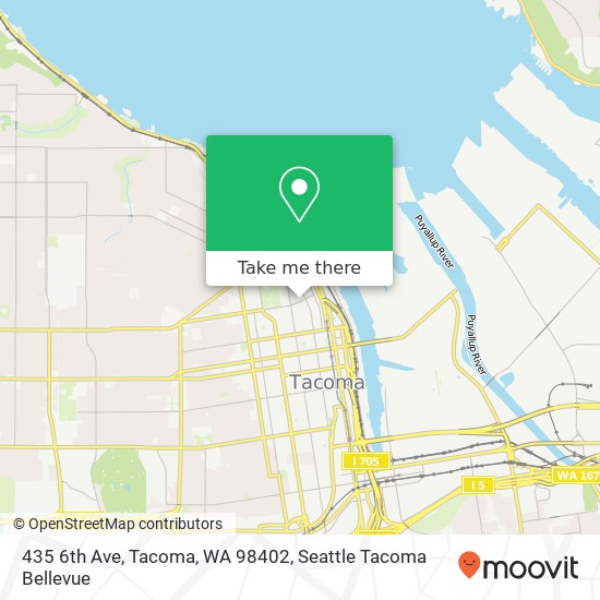 Mapa de 435 6th Ave, Tacoma, WA 98402