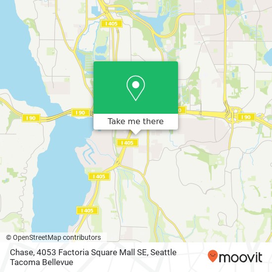 Chase, 4053 Factoria Square Mall SE map