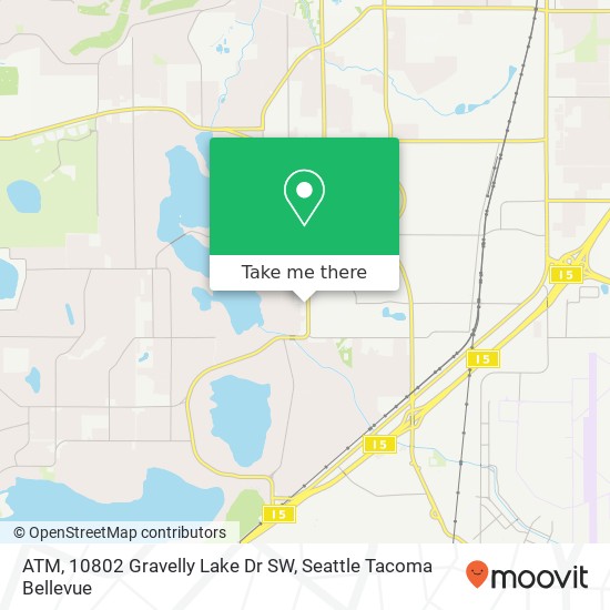 Mapa de ATM, 10802 Gravelly Lake Dr SW