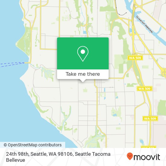 Mapa de 24th 98th, Seattle, WA 98106